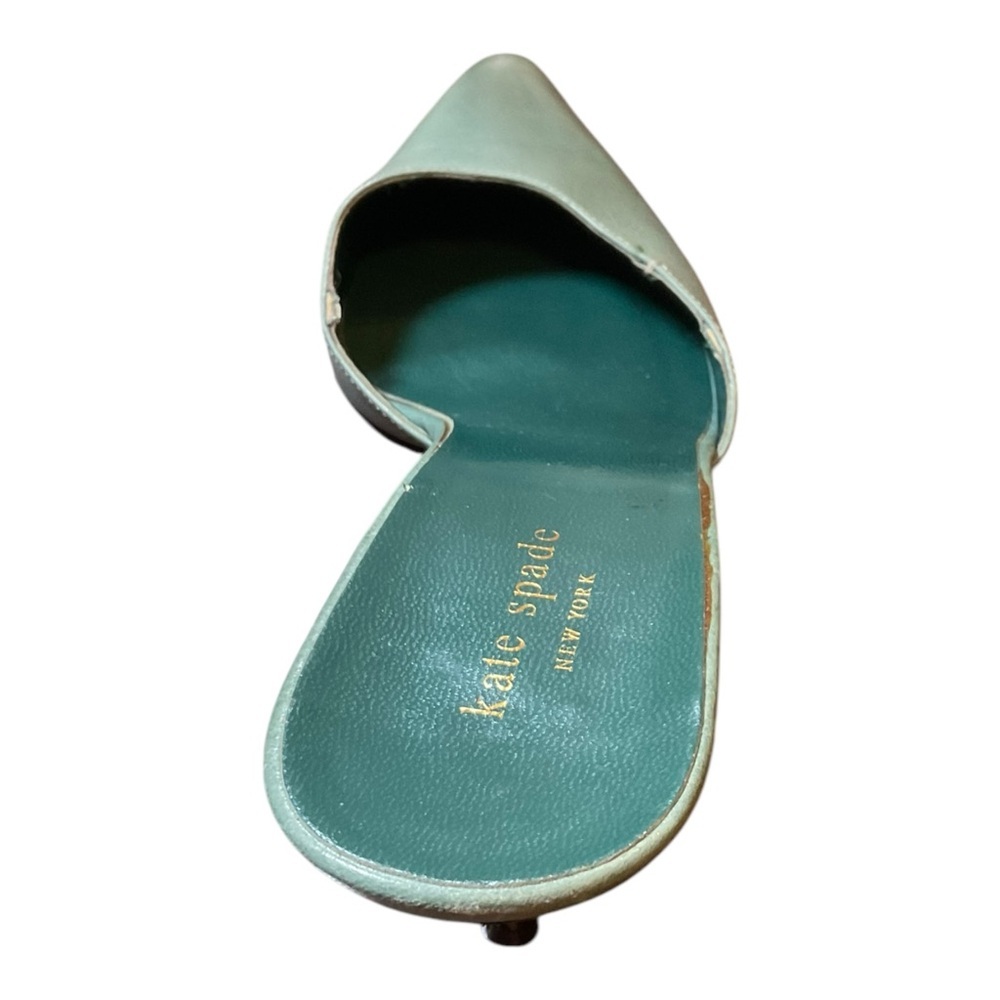 Kate Spade Women’s Green Sandals Shoes heels Mules Size 8.5 - Picture 10 of 16
